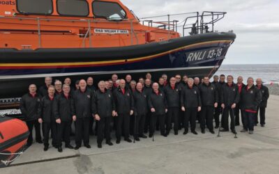 The Choir at RNLI Llandudno to record for the BBC